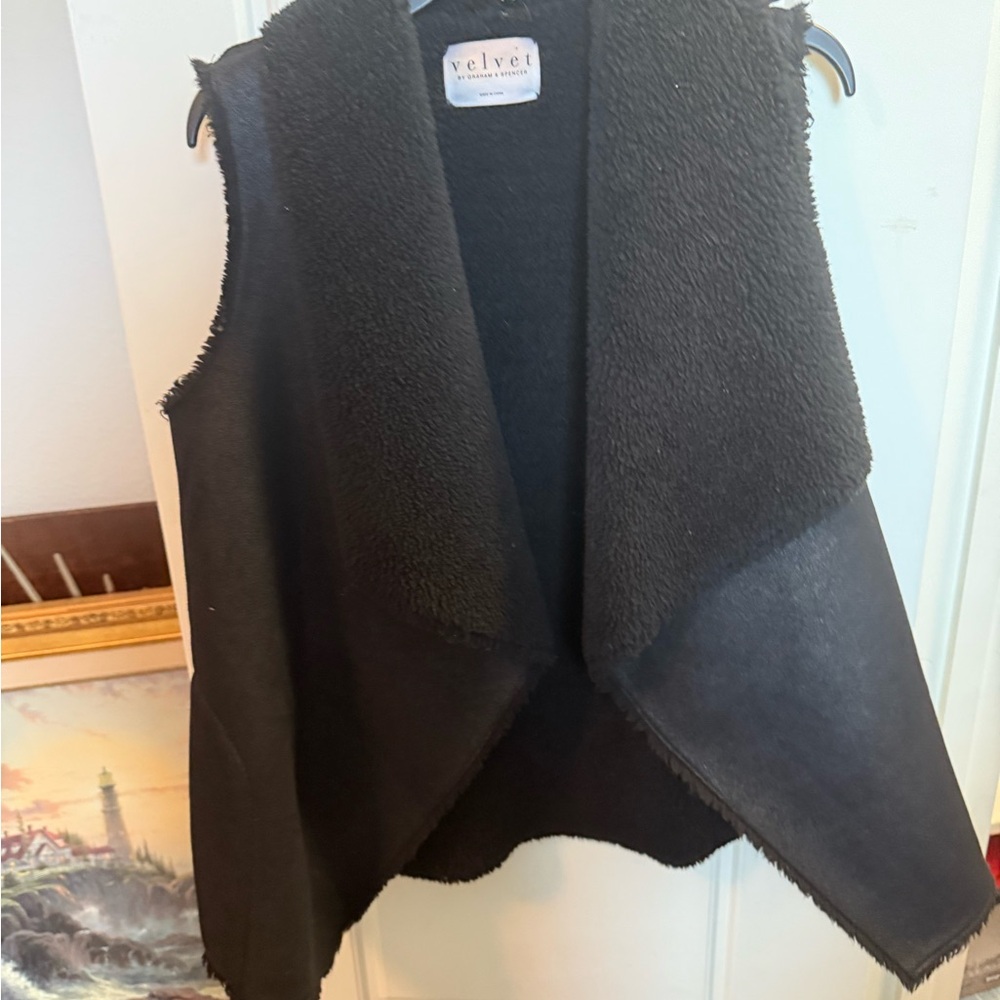 Velvet by Graham & Spencer Charcoal Fleece Outerwear